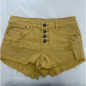 Yellow Jean Shorts